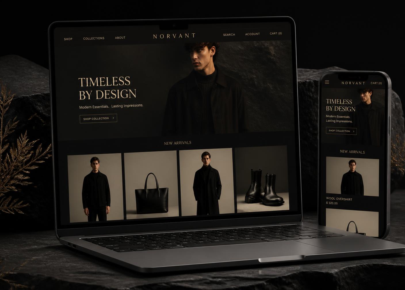 Example of a premium Shopify brand store built by the Matjar team